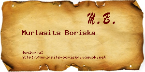 Murlasits Boriska névjegykártya